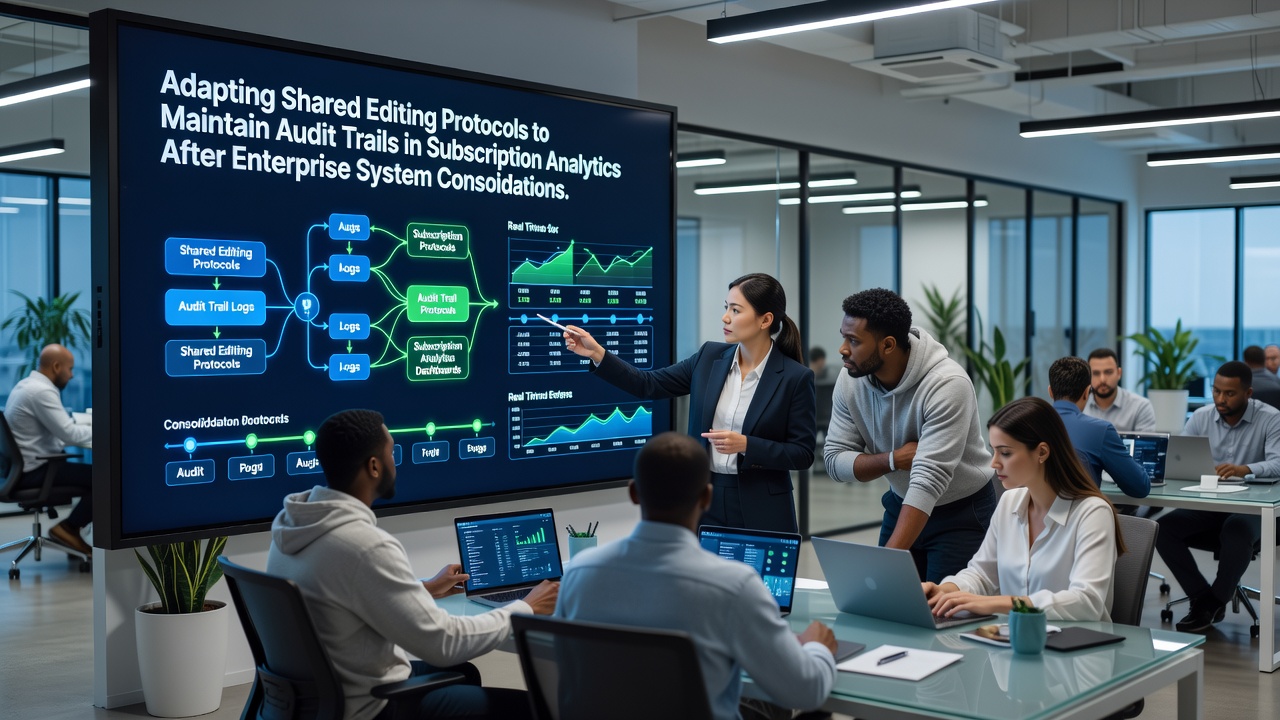 Adapting Shared Editing Protocols to Maintain Audit Trails in Subscription Analytics After Enterprise System Consolidations