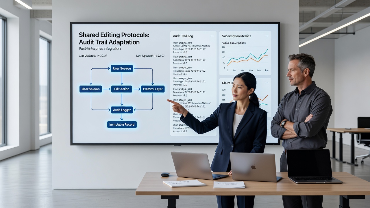 Audit trail visualization in consolidated enterprise subscription platforms