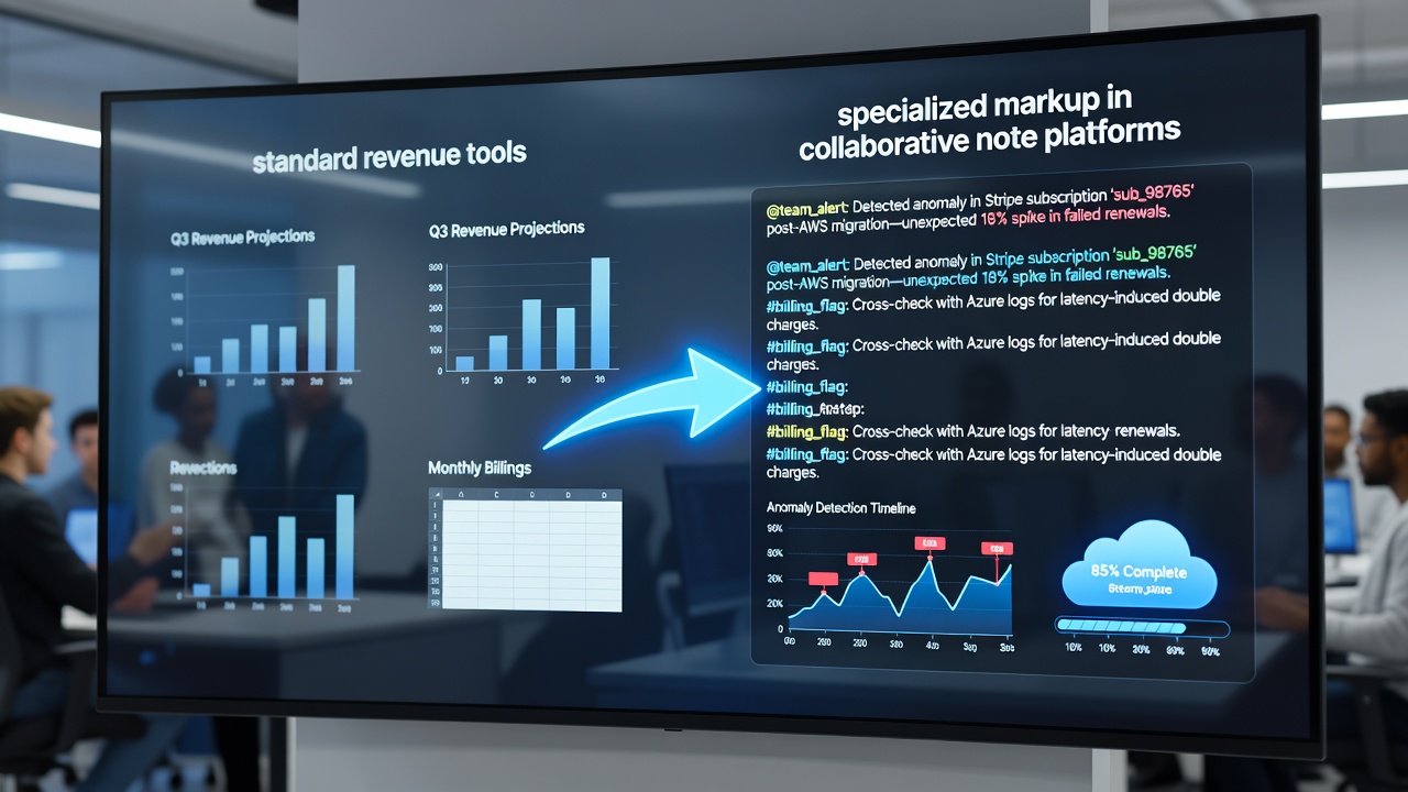 Shifting focus from standard revenue tools, how specialized markup in collaborative note platforms helps track subscription billing anomalies after major cloud migrations in digital service companies